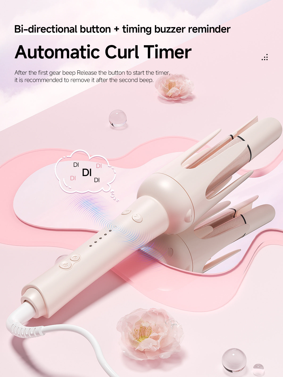 Fully Automatic Curling Iron, 32mm Straightening Comb, Removable Head, 3-in-1, Negative Ion Straightener for Large Waves